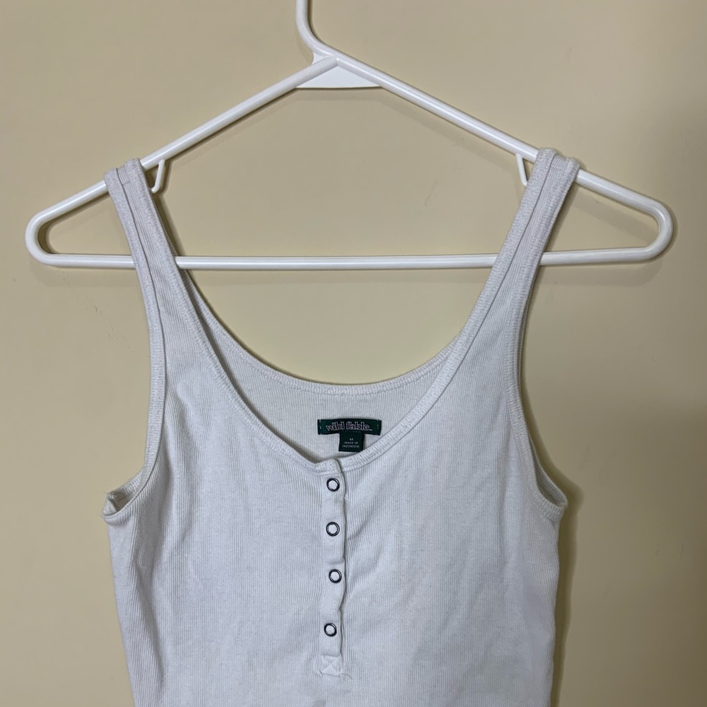 white tank top